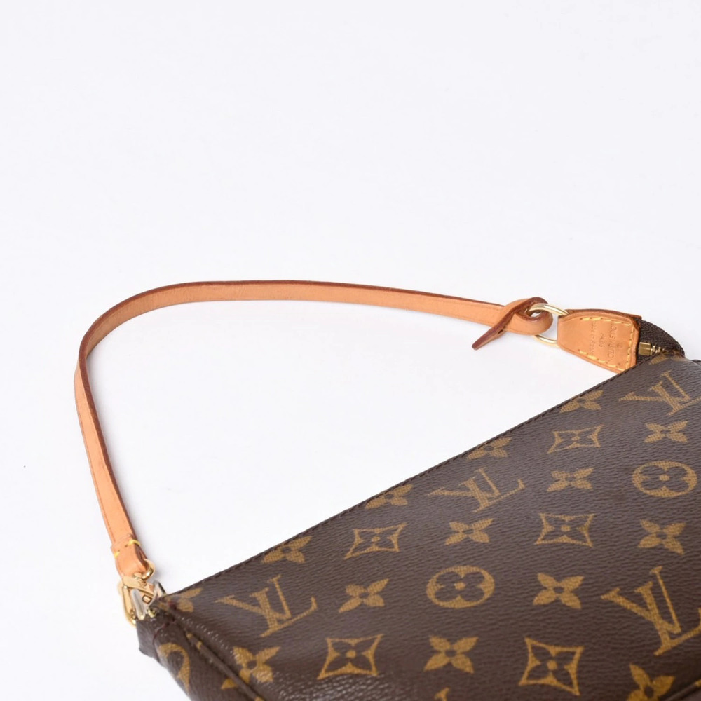 LOUIS VUITTON Pochette Accessoires Accessory Pouch Clutch Monogram Brown Leather - Picture 9 of 13